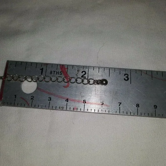 PINK LETTER "A" w/PRINCESS CHARM NECKLACE AND PRINCESS CHARM EARRINGS CA 00691 - Picture 6 of 12